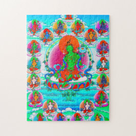 Cooles Tibetan-Thangka Grünes Tara-Tattoo Puzzle