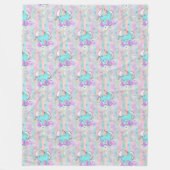 Cooles Tiermuster - Comic Einhorn 1 Fleecedecke (Vorderseite)