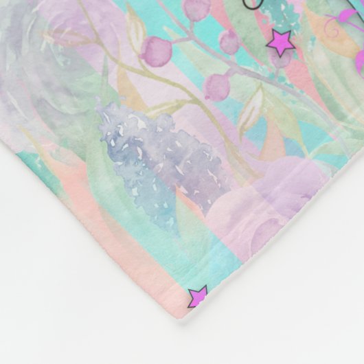 Cooles Tiermuster - Comic Einhorn 1 Fleecedecke (Ecke)