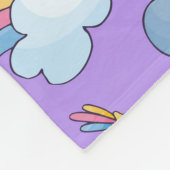 Cooles Tiermuster - Comic Einhorn 2 Fleecedecke (Ecke)