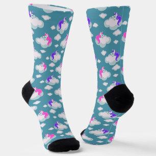 Cooles Tiermuster - Comic Einhorn 3 Socken