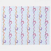 Cooles Tiermuster - Comic Einhorn 4 Fleecedecke (Vorderseite (Horizontal))