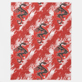 Cooles Tiermuster - Drachen 4 Fleecedecke (Vorderseite)