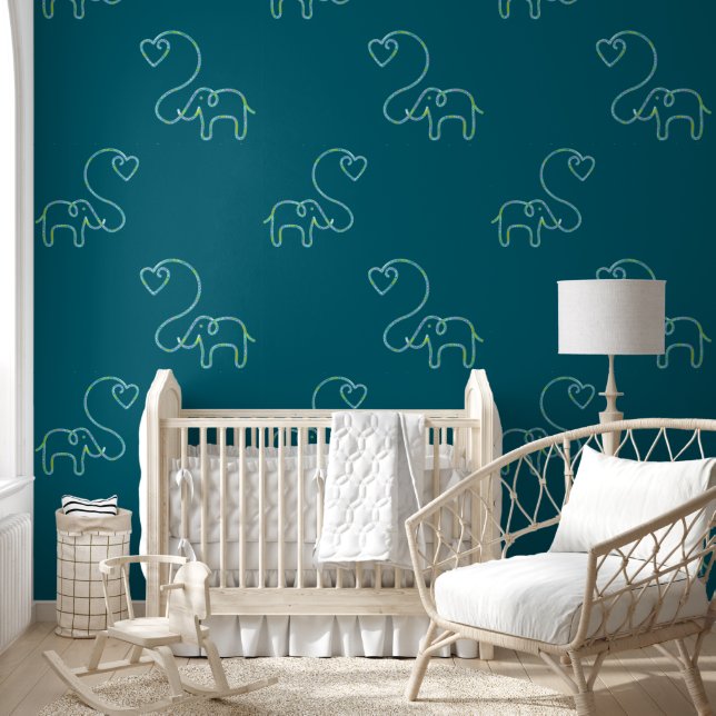 Cooles Tiermuster - Elefant 4 Tapete (Kinder)