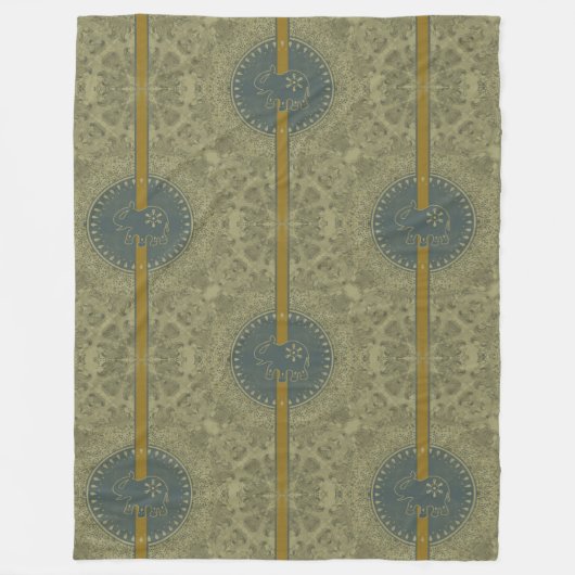 Cooles Tiermuster - Elefant 6 Fleecedecke (Vorderseite)