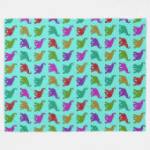 Cooles Tiermuster - Elefant 8 Fleecedecke (Vorderseite (Horizontal))