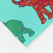 Cooles Tiermuster - Elefant 8 Fleecedecke (Ecke)