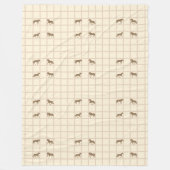 Cooles Tiermuster - Gitterformen - Pferde 1 Fleecedecke (Vorderseite)