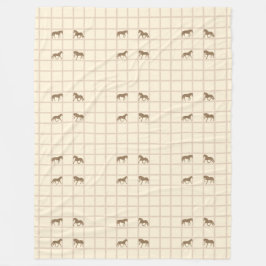 Cooles Tiermuster - Gitterformen - Pferde 1 Fleecedecke