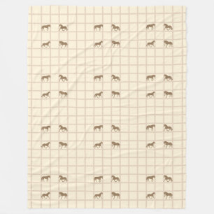 Cooles Tiermuster - Gitterformen - Pferde 1 Fleecedecke