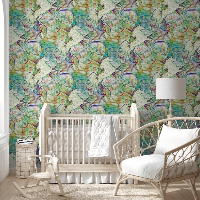 Cooles Tiermuster - Kunstmuseum 1 Tapete (Kinder)