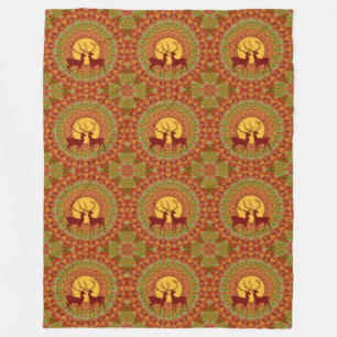 Cooles Tiermuster - Mandala Dei 1 Fleecedecke