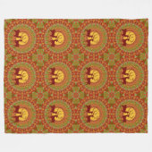 Cooles Tiermuster - Mandala Dei 1 Fleecedecke (Vorderseite (Horizontal))
