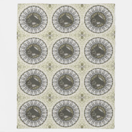 Cooles Tiermuster - Mandala Horse 1 Fleecedecke