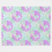 Cooles Tiermuster - Mandala Unicorn 3 Fleecedecke (Vorderseite (Horizontal))
