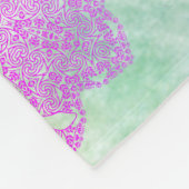 Cooles Tiermuster - Mandala Unicorn 3 Fleecedecke (Ecke)