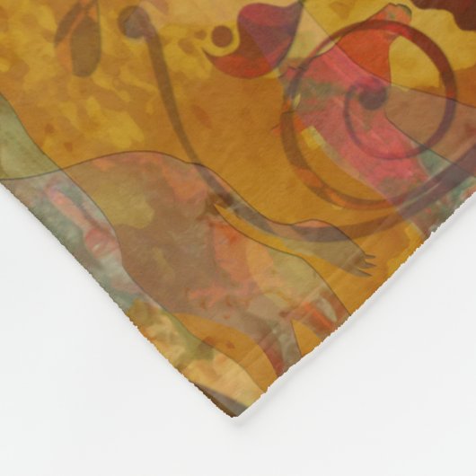 Cooles Tiermuster - Muster 1 Fleecedecke (Ecke)