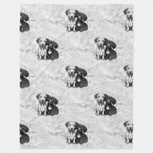 Cooles Tiermuster - Niedliche Hunde 1 Fleecedecke