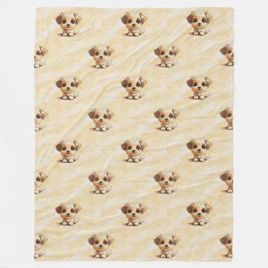 Cooles Tiermuster - Niedliche Hunde 5 Fleecedecke (Vorderseite)