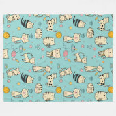 Cooles Tiermuster - Niedliche Katzen 1 Fleecedecke (Vorderseite (Horizontal))