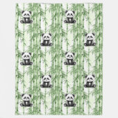 Cooles Tiermuster - Niedliches Panda 1 Fleecedecke (Vorderseite)