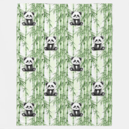 Cooles Tiermuster - Niedliches Panda 1 Fleecedecke