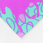 Cooles Tiermuster - Pferde Silhouette 1 Fleecedecke (Ecke)