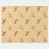 Cooles Tiermuster - Pferde Silhouette 2 Fleecedecke (Vorderseite (Horizontal))