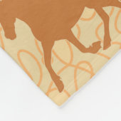 Cooles Tiermuster - Pferde Silhouette 2 Fleecedecke (Ecke)