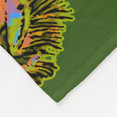 Cooles Tiermuster - Tiger Head 1 Fleecedecke (Ecke)