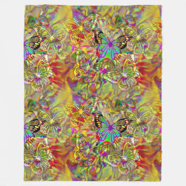 Cooles Tierschutzmuster - Schmetterlinge 1 Fleecedecke