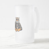 Cooles Tiger-Bierglas - Einzigartiges Tierdesign-G Mattglas Bierglas (VorderseiteRechts)