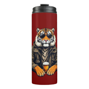 Cooles Tiger-Bierglas - Einzigartiges Tierdesign-G Thermosbecher