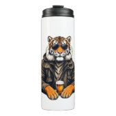 Cooles Tiger-Bierglas - Einzigartiges Tierdesign-G Thermosbecher (Vorderseite)