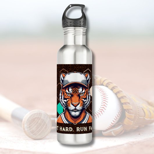 Cooles Tiger-Geschenk für Baseball-Spieler Lover C Edelstahlflasche