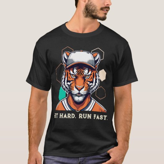 Cooles Tiger-Geschenk für Baseball-Spieler Lover C T-Shirt (Vorderseite)