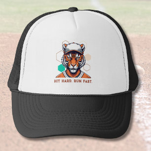 Cooles Tiger-Geschenk für Baseball-Spieler Lover C Truckerkappe