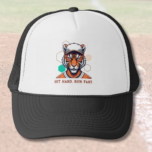 Cooles Tiger-Geschenk für Baseball-Spieler Lover C Truckerkappe