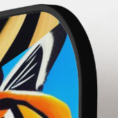 Cooles Tiger-Gesicht Abstrakte Kunst Pickleball Schläger (Linke Seite)