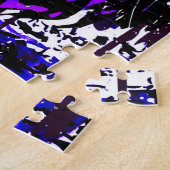 Cooles Tigerpuzzle - Puzzle Zeichnend Blauer Tiger (Seite)