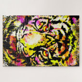 Cooles Tigerpuzzle - Zeichnend Puzzle (Horizontal)