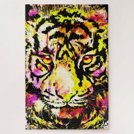 Cooles Tigerpuzzle - Zeichnend Puzzle