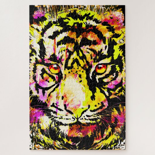 Cooles Tigerpuzzle - Zeichnend Puzzle (Vertikal)