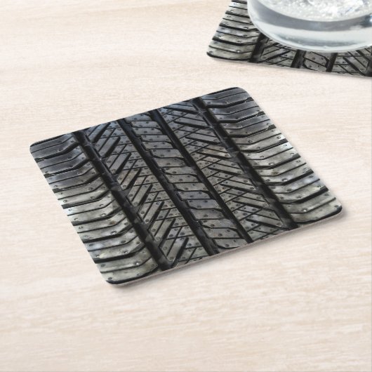 Cooles Tire Rubber Automotive Texture Decke Rechteckiger Pappuntersetzer (angewinkelt)