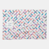 Cooles Tonmonogramm mit kreisförmigem Viertelmuste Geschirrtuch (Horizontal)