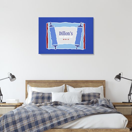 COOLES TORAHBar-Bat Mitzvah-Zeichen an Bord Leinwanddruck (Insitu (Schlafzimmer))