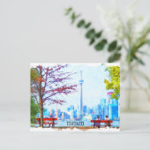 Cooles Toronto Ontario Panorama Citycape Postkarte (Stehend Vorderseite)