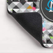 Cooles trendgeometrisches Monogramm-Dreiecksmuster Mousepad (Ecke)