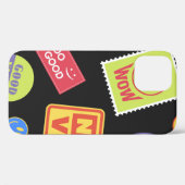 Cooles trendiges Patch-Design. Abstrakter Hintergr Case-Mate iPhone Hülle (Rückseite (Horizontal))
