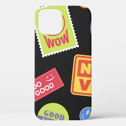 Cooles trendiges Patch-Design. Abstrakter Hintergr Case-Mate iPhone Hülle (Rückseite)
